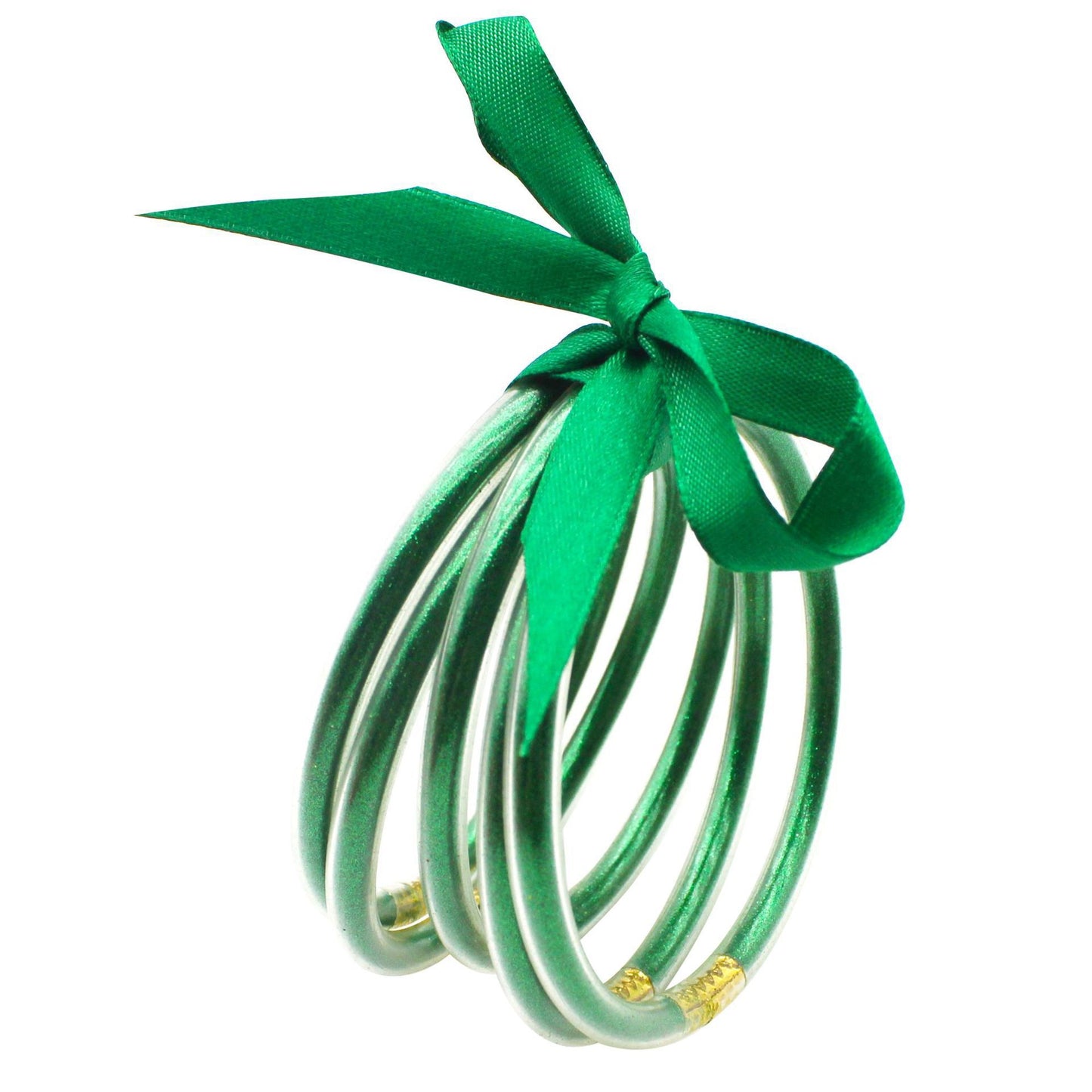 Fashion Multi-Layer Silicone Ribbon Glitter Women's Bangle Bracelet