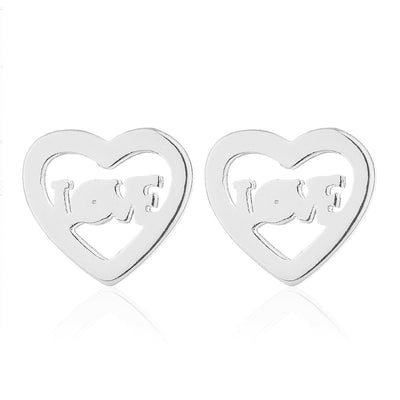 Simple Style Stainless Steel Letter Stud Earrings - Babygirl Angel Design
