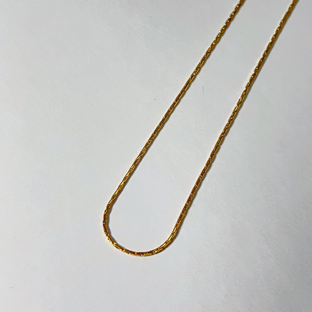 Geometric Zircon Princess Pendant Necklace with 18K Gold Plated Chain