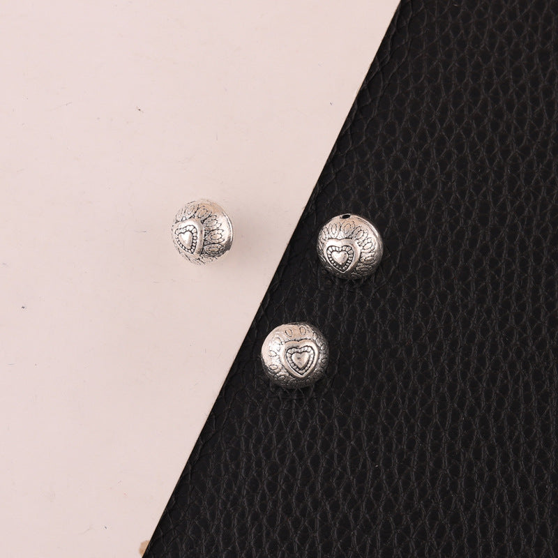 European American Fashion Metal Skull Earrings with Tibetan Silver Beads for DIY Jewelry