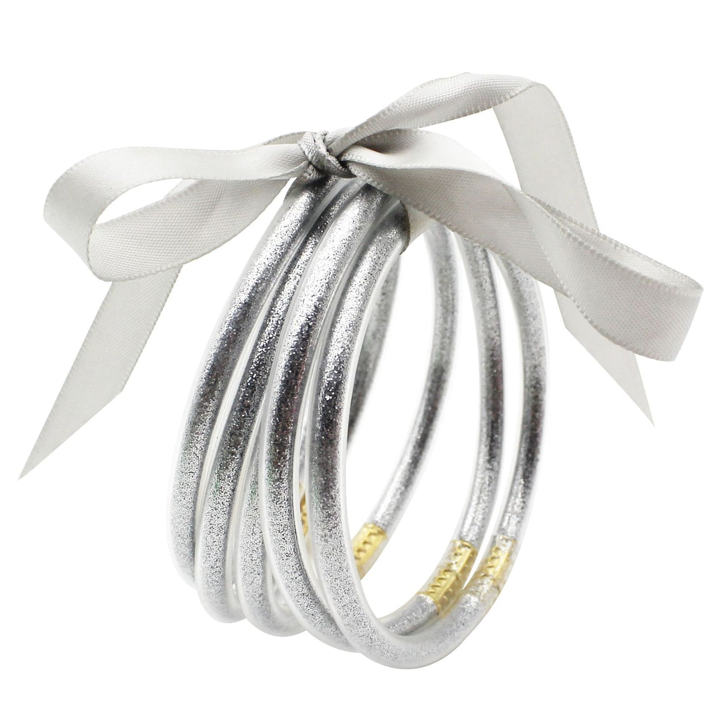 Fashion Multi-Layer Silicone Ribbon Glitter Women's Bangle Bracelet