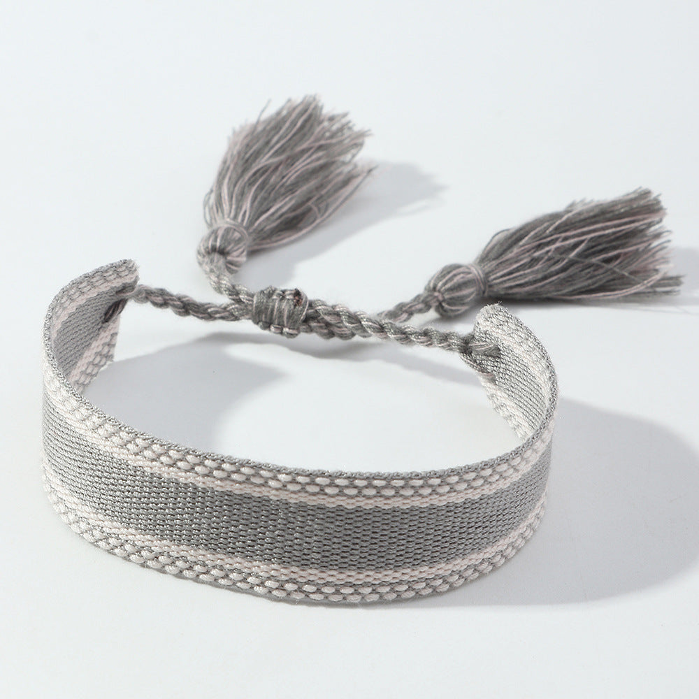 Retro Bohemian Handwoven Tassel Bracelet