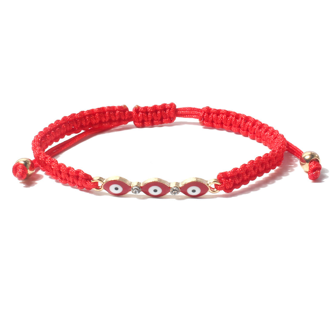 Fashion Evil Eye Heart Flower Woven Bracelet