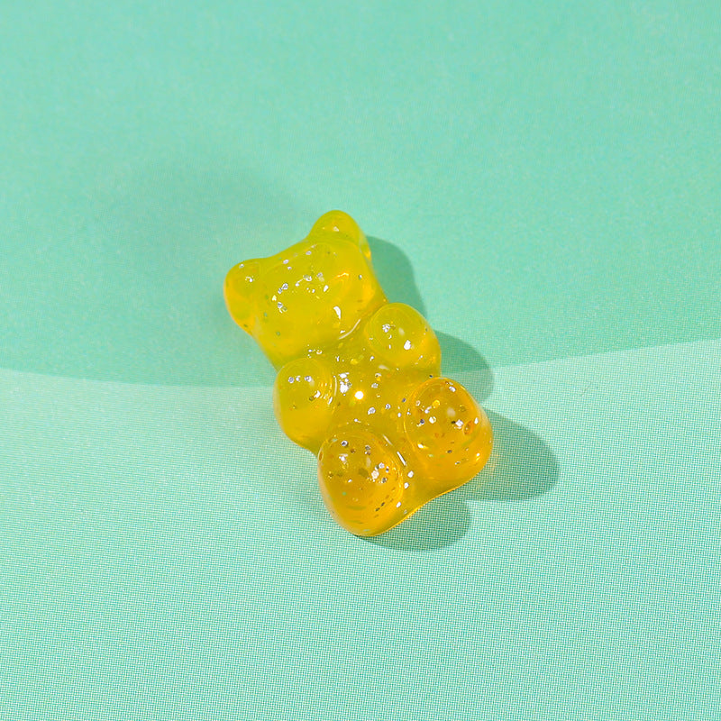 Fashion Contrast Color Gummy Bear Resin Accessories and Stud Earrings