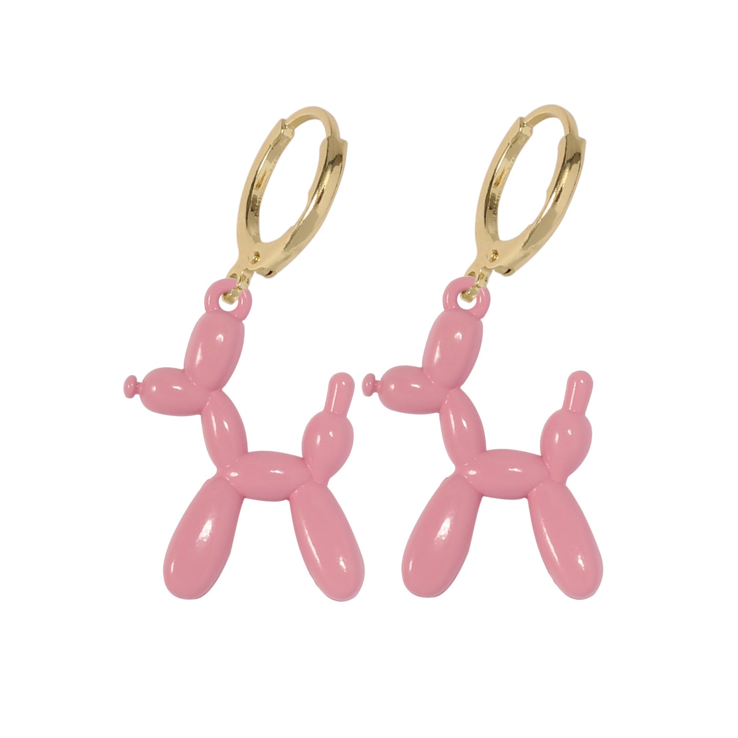 Cartoon Candy Color Balloon Dog Earrings - Fashionable Alloy DIY Jewelry Accessories