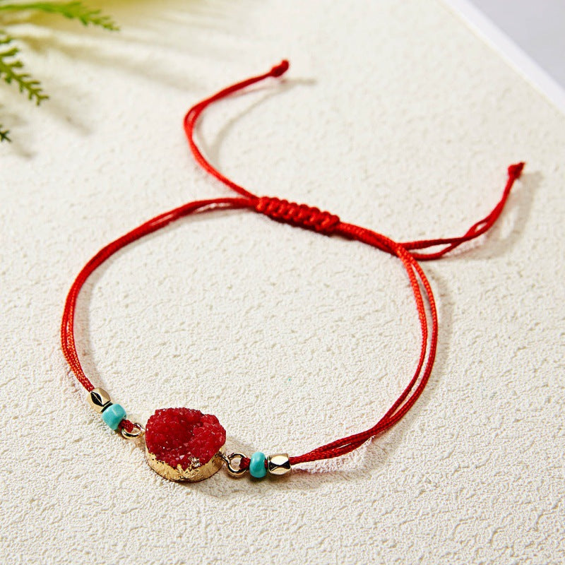 Simple Creative Resin Stone Woven Bracelet Jewelry