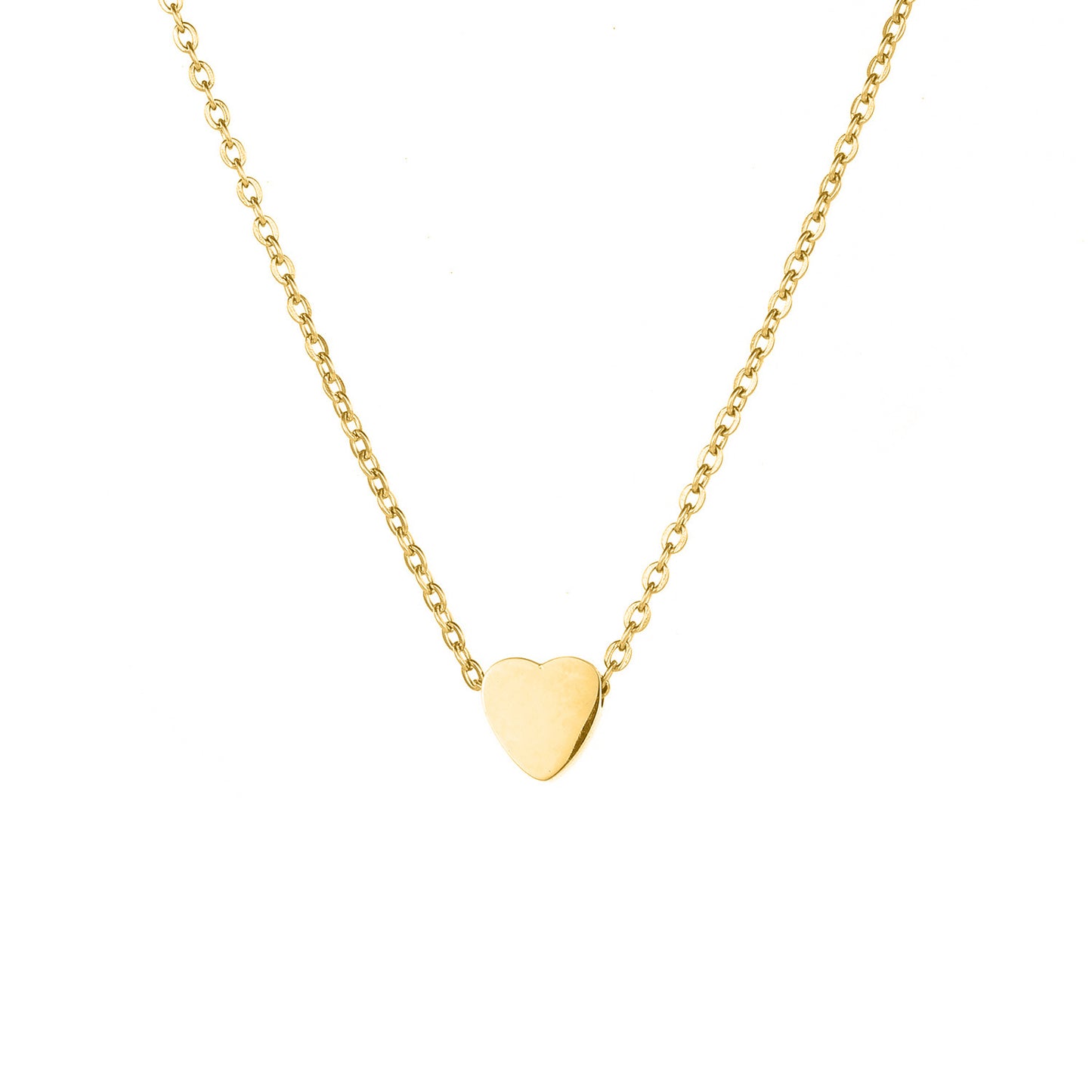 Geometric Heart-Shaped Stainless Steel Necklace for Women
