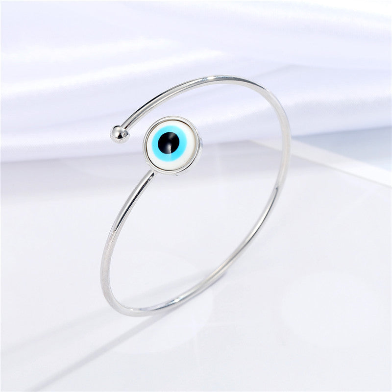 Multicolor Evil Eye Open Bracelet - Fashion Creative Design