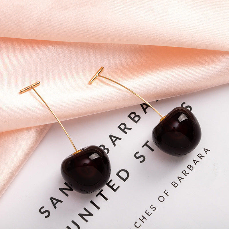 Korean Cute Cherry Design Earrings for Women