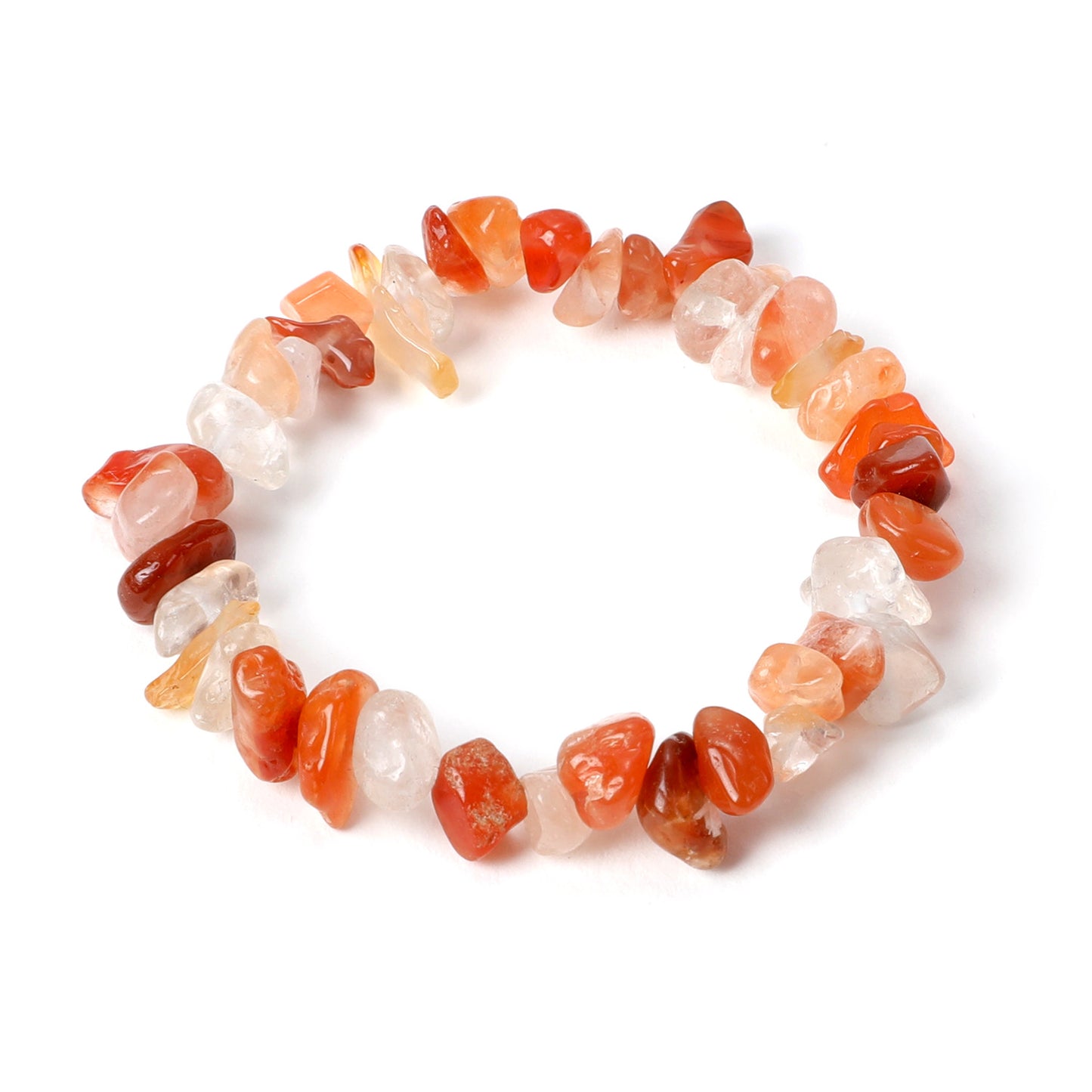 Irregular Stone Beaded Bracelet with Multicolor Natural Crystal Beads
