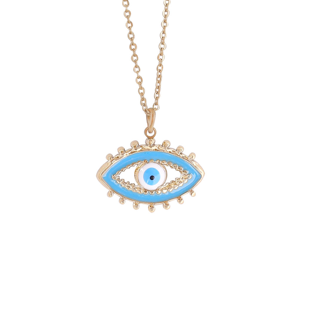 European Devil's Eye Stainless Steel Pendant Necklace