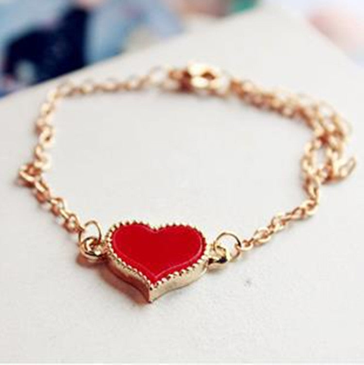 Fashion Heart Clover Alloy Plated Women's Bracelet