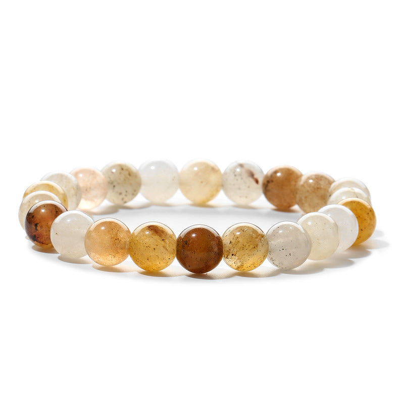 Retro Geometric Amethyst Agate Beaded Bracelet Set