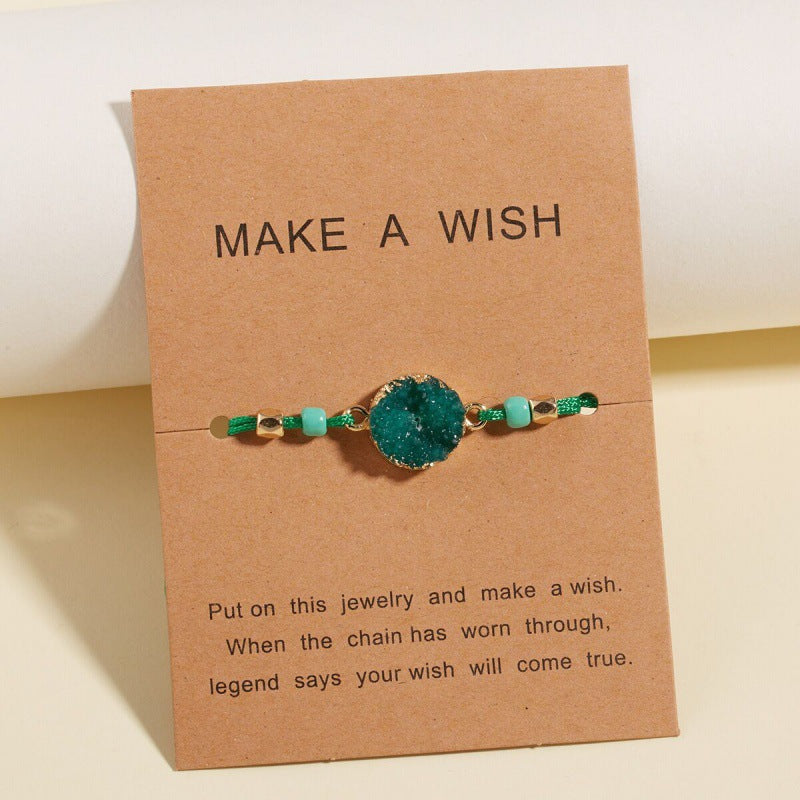 Simple Creative Resin Stone Woven Bracelet Jewelry