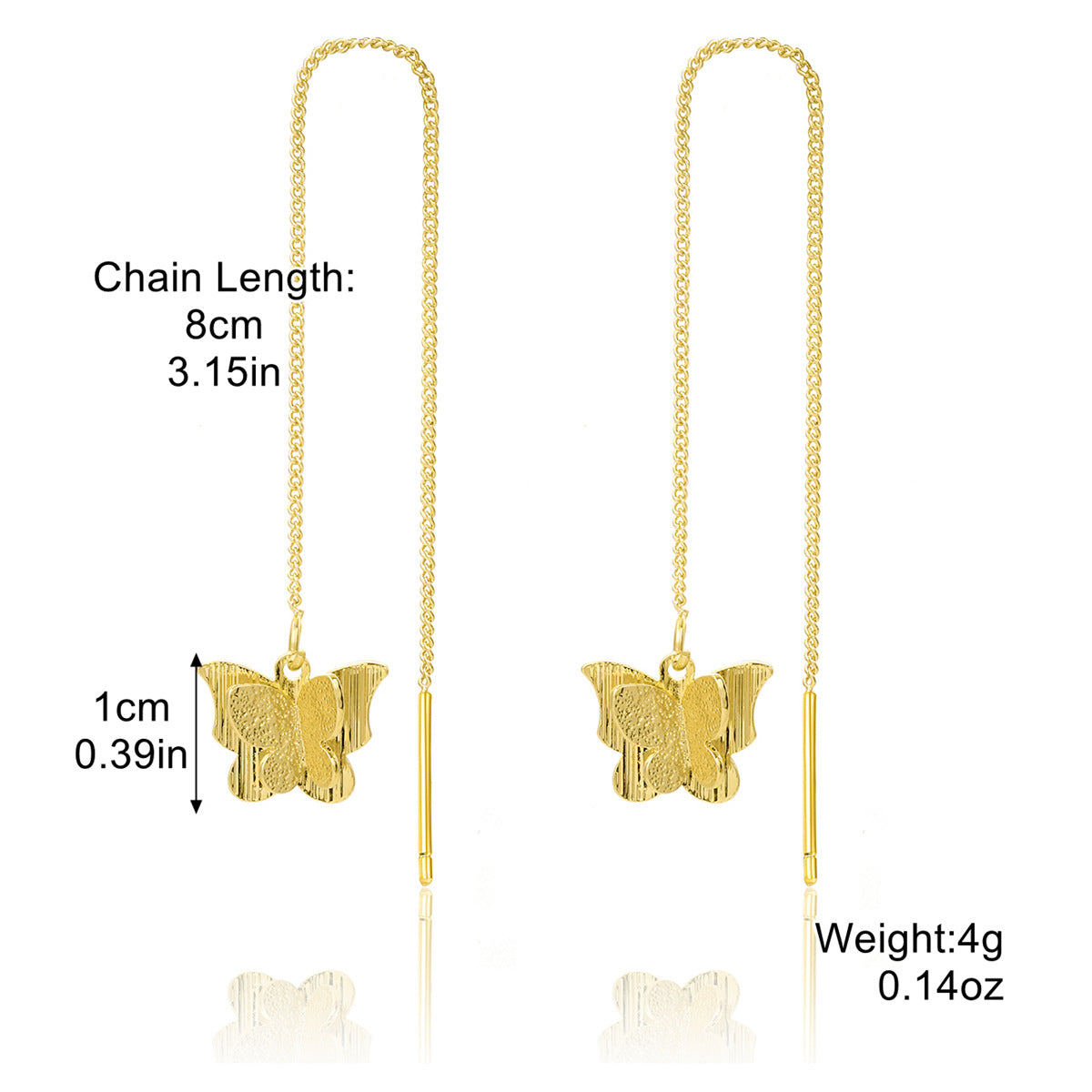 1 Pair Elegant Heart & Bee Butterfly Pearl Zircon Women's Ear Line