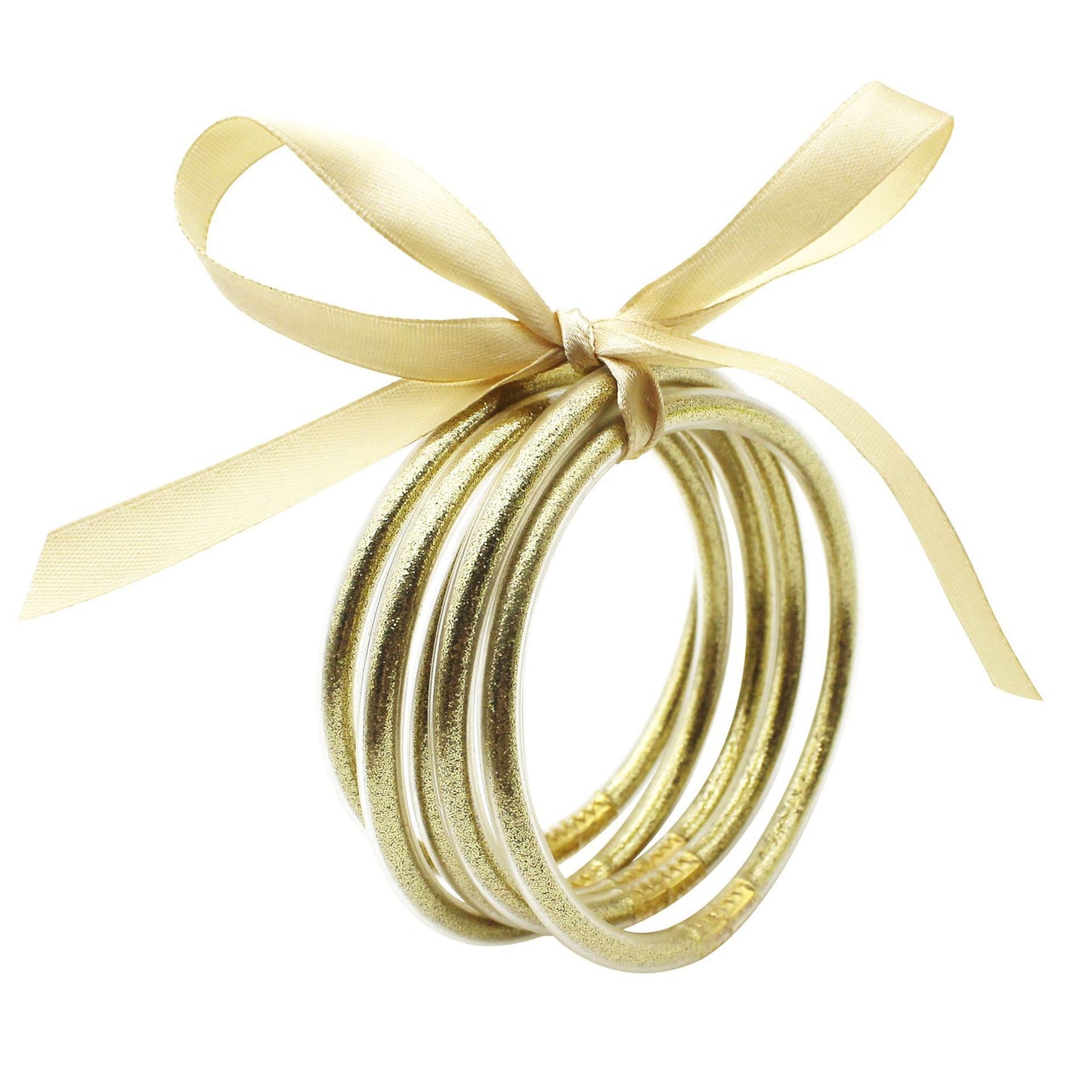 Fashion Multi-Layer Silicone Ribbon Glitter Women's Bangle Bracelet