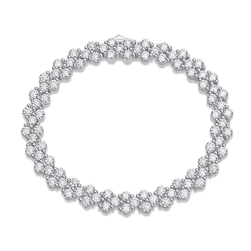 Simple Sterling Silver Moissanite Bracelet