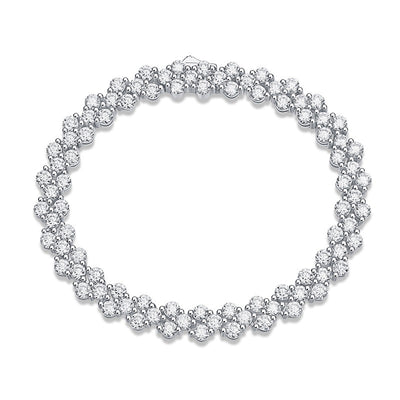 Simple Sterling Silver Moissanite Bracelet