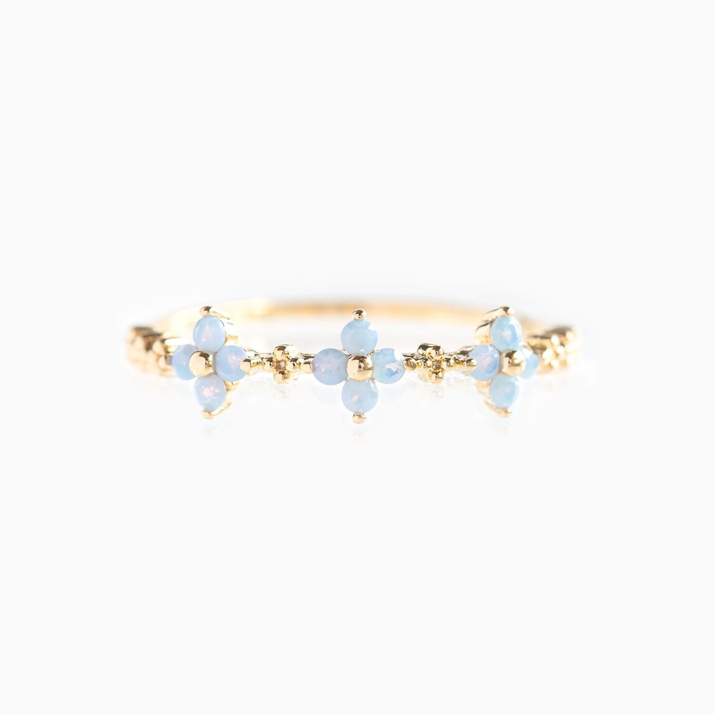 18K Gold Plated Bear and Heart Zircon Ring - Fashionable Minimalist Jewelry