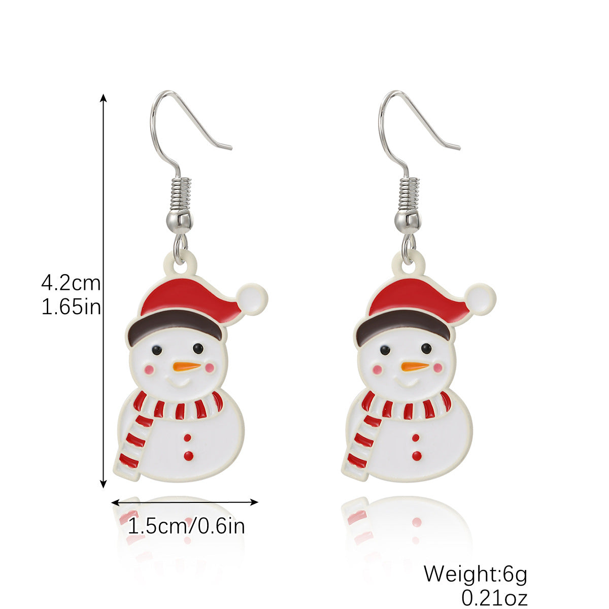 Explosive Christmas Snowflake Bell Tree Stud Earrings Set