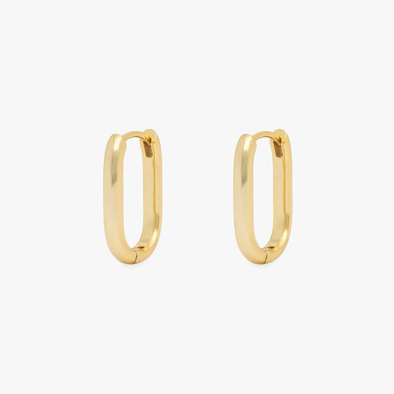 Simple U-Shaped Gold Plated Copper Earrings