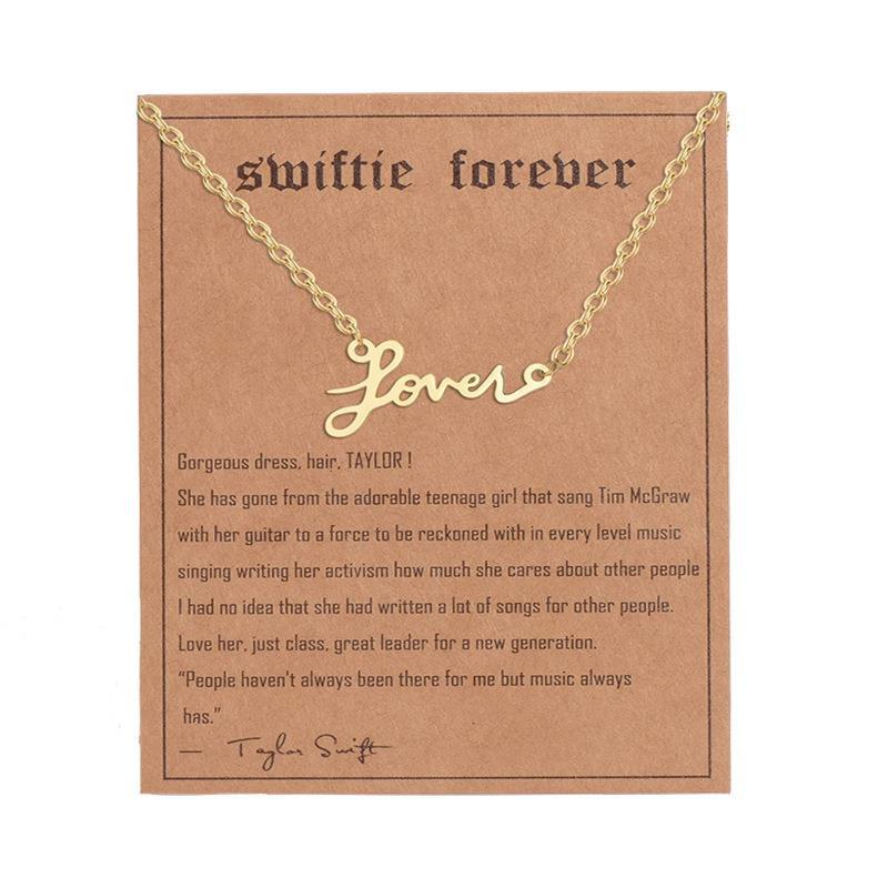 Simple Letter Stainless Steel Pendant Necklace - Gold Plated Fashion Accessory