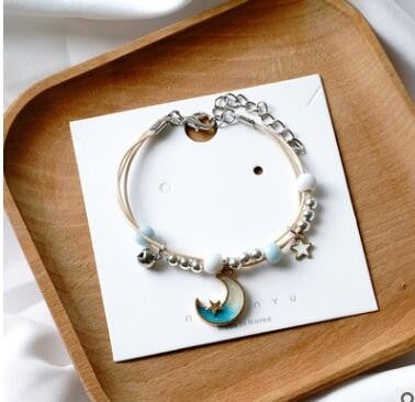 Ethnic Ceramic Beads Ice Cream Charm Bracelet
