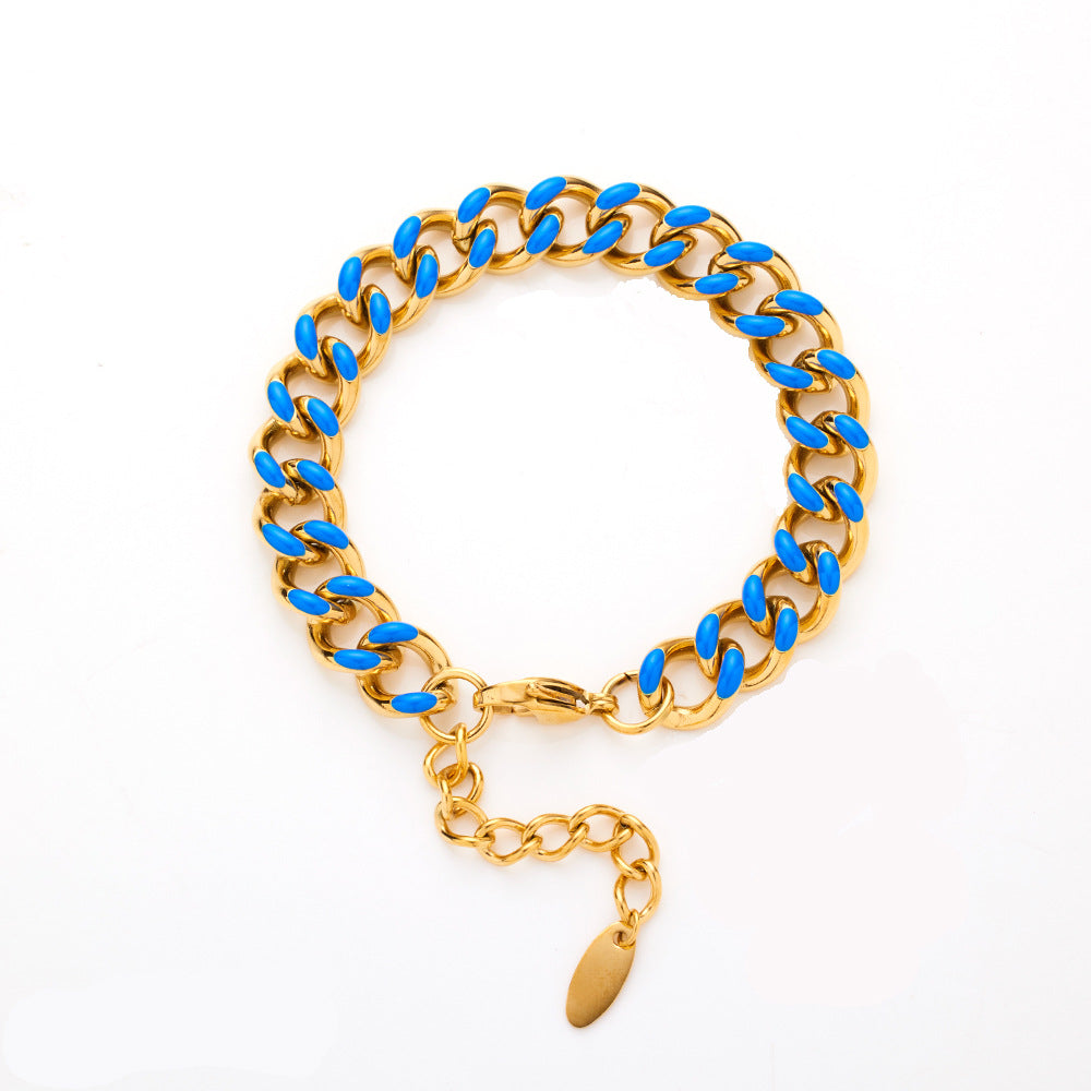New Color Hemp Rope Hand-woven Bracelet with Titanium Steel Charm