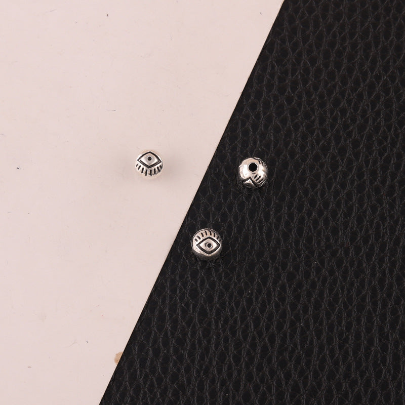 European American Fashion Metal Skull Earrings with Tibetan Silver Beads for DIY Jewelry