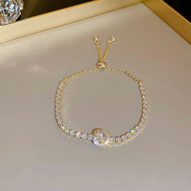 Fashion Geometric Zircon Alloy Bracelet for Women