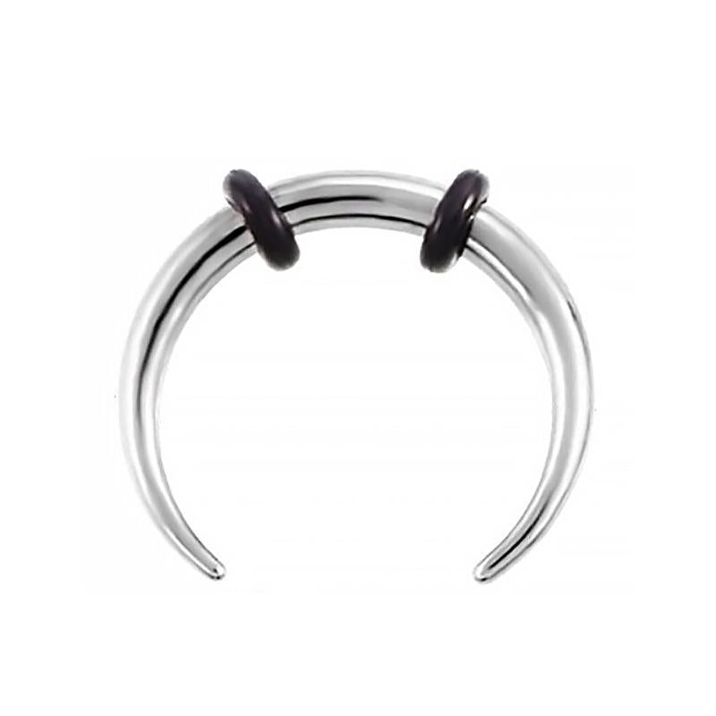 U Shape Stainless Steel Plated Earrings and Faux Nose Ring Set