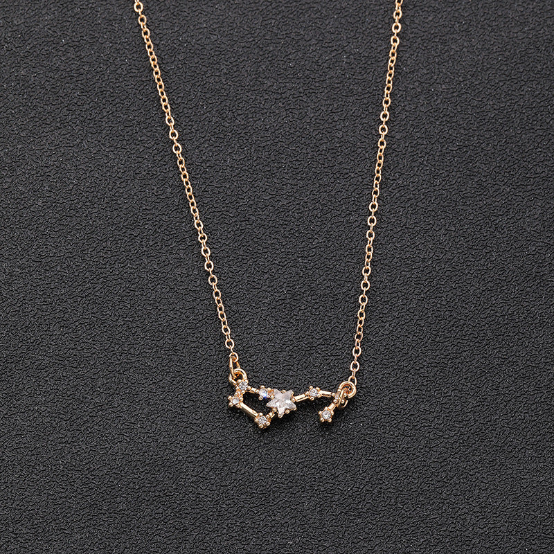 Starry Sky Zodiac Constellation Pendant Necklace