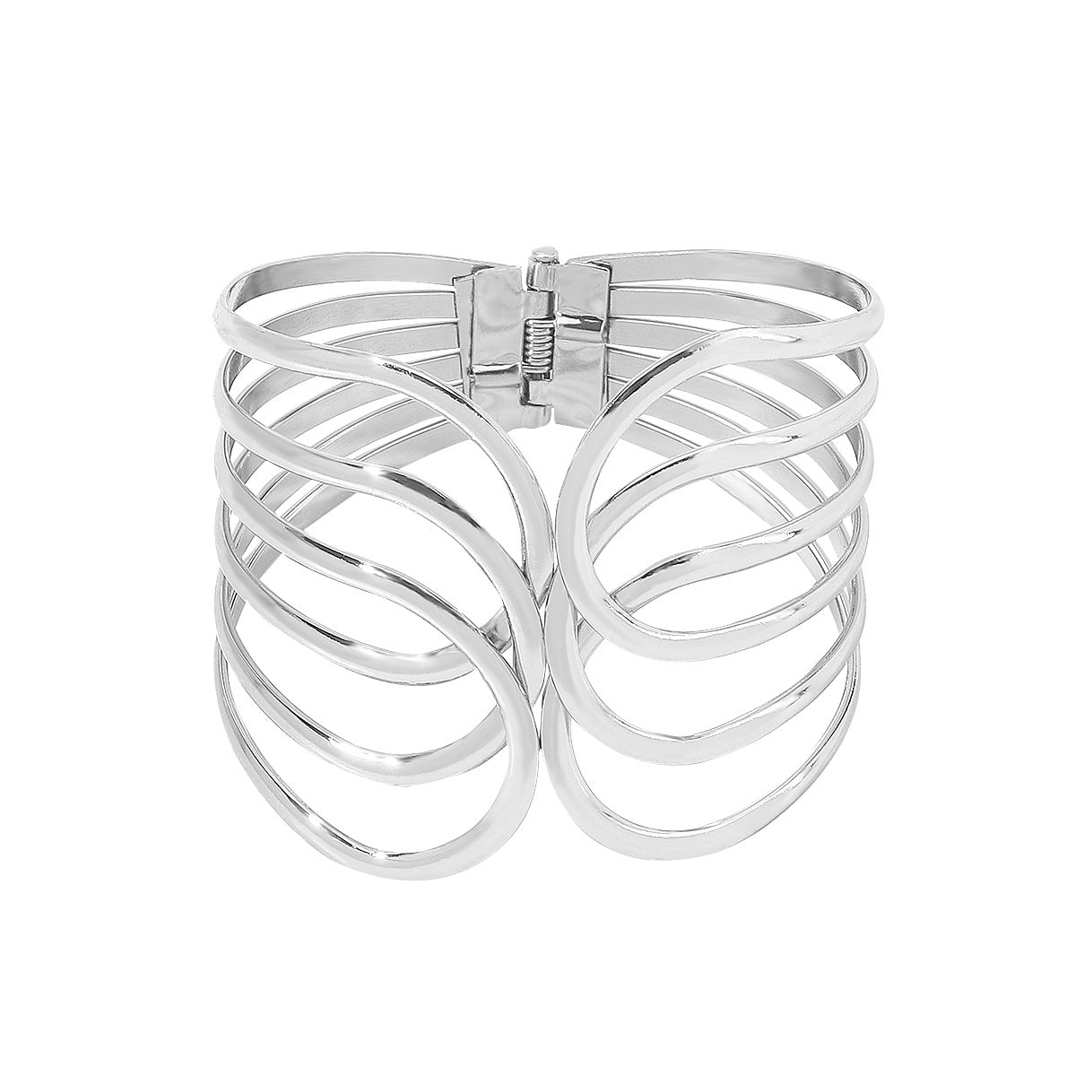 Hip-Hop Punk Geometric Alloy Plated Women's Bangle Bracelet