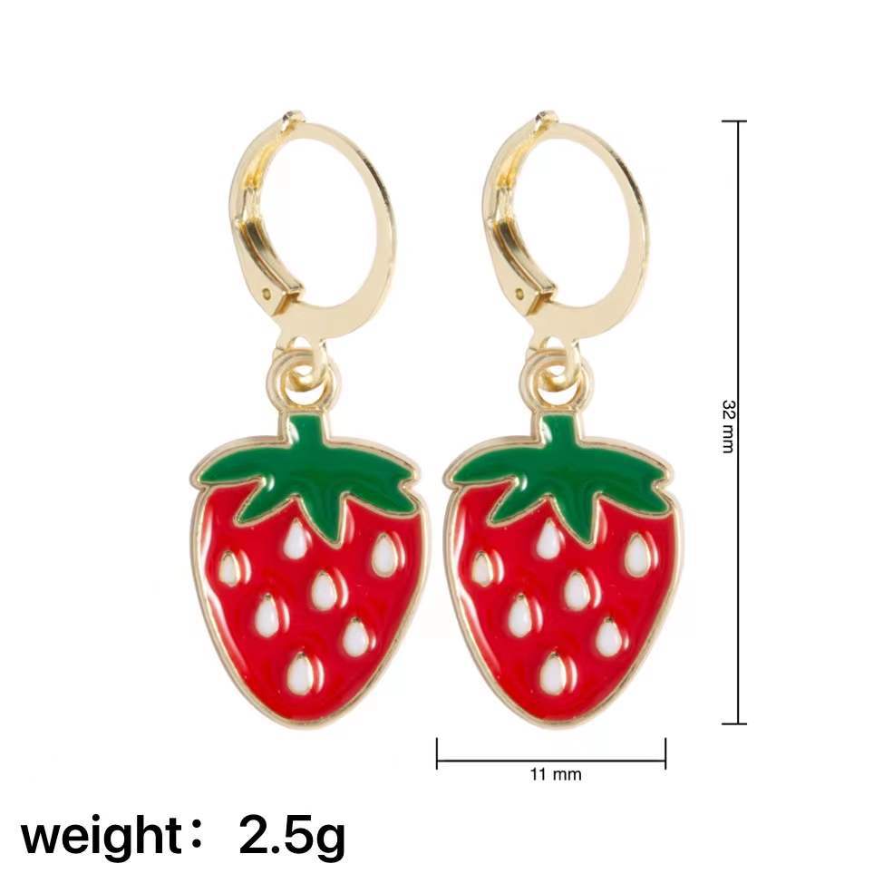 Creative Butterfly Flower Smiley Face Leaf Drop Earrings