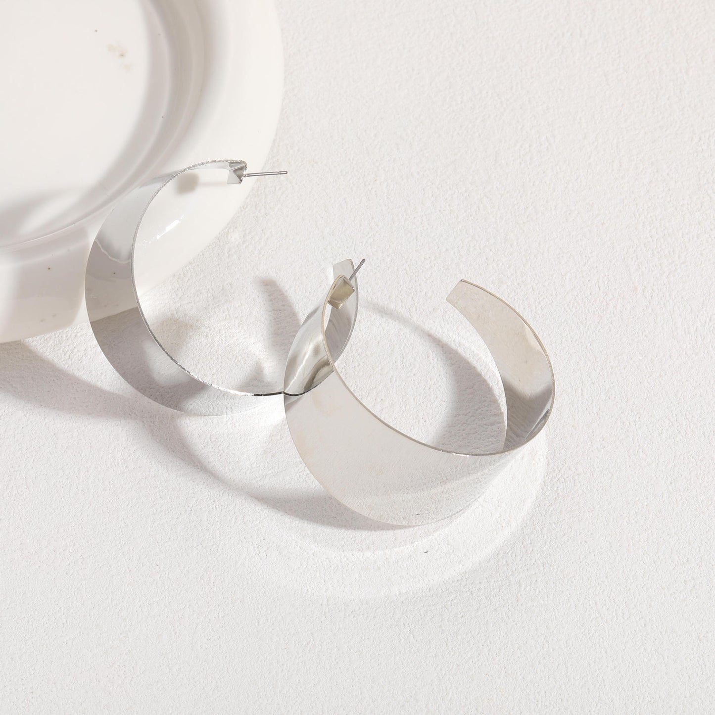 African Women's Large Metal Hoop Earrings