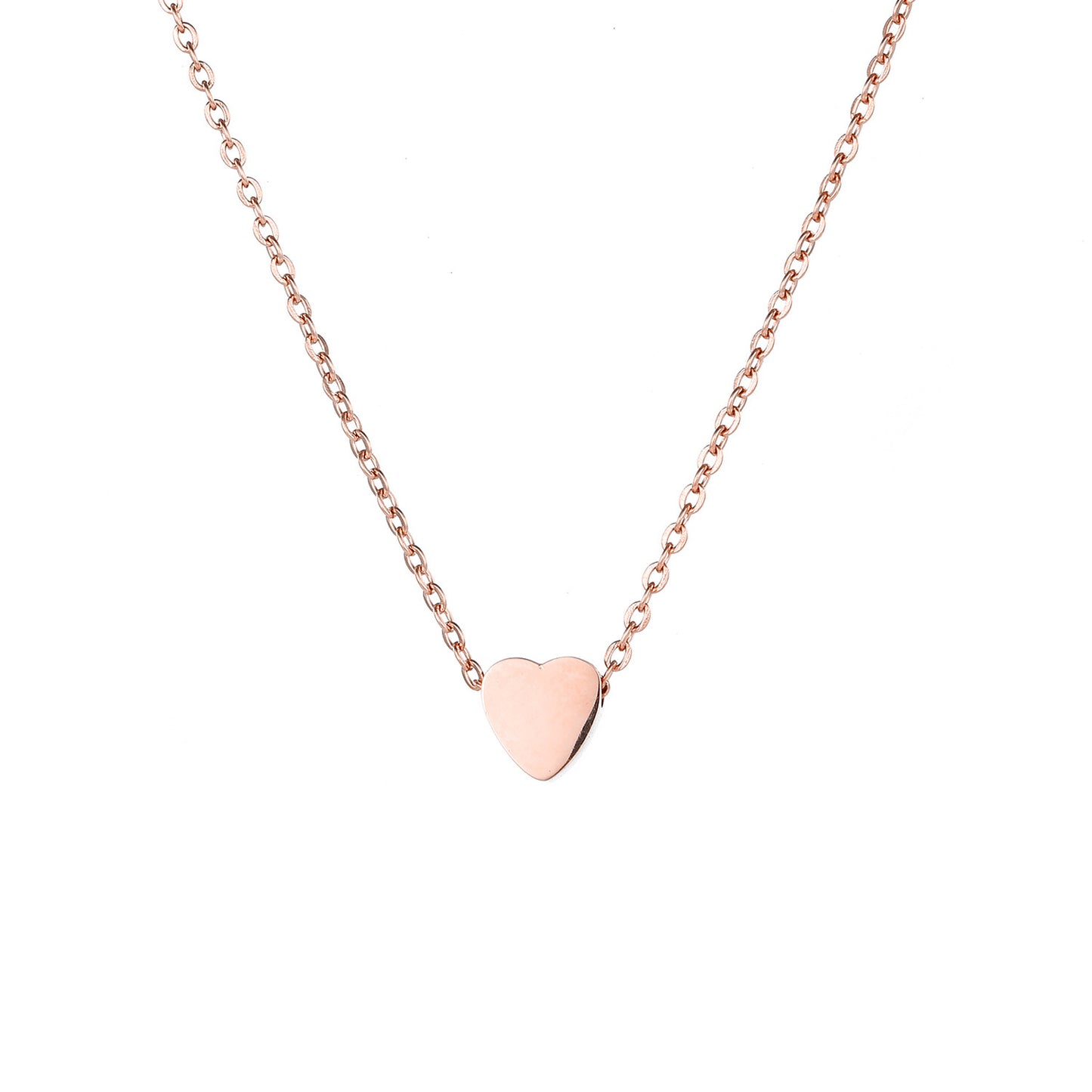Geometric Heart-Shaped Stainless Steel Necklace for Women