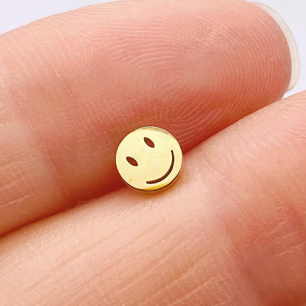 Simple Moon and Snowflake Stainless Steel Stud Earrings