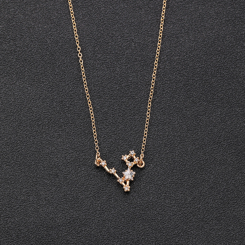 Starry Sky Zodiac Constellation Pendant Necklace