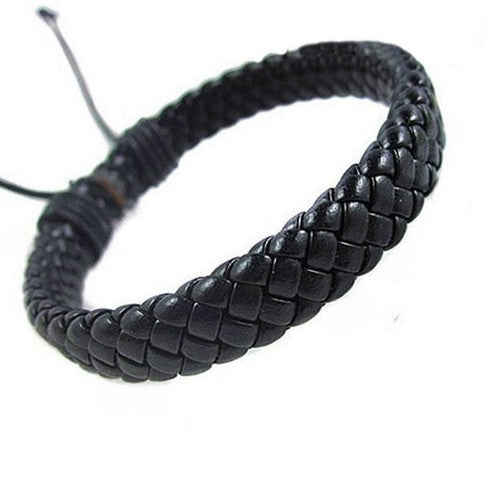 Retro Unisex PU Leather Braided Bracelet