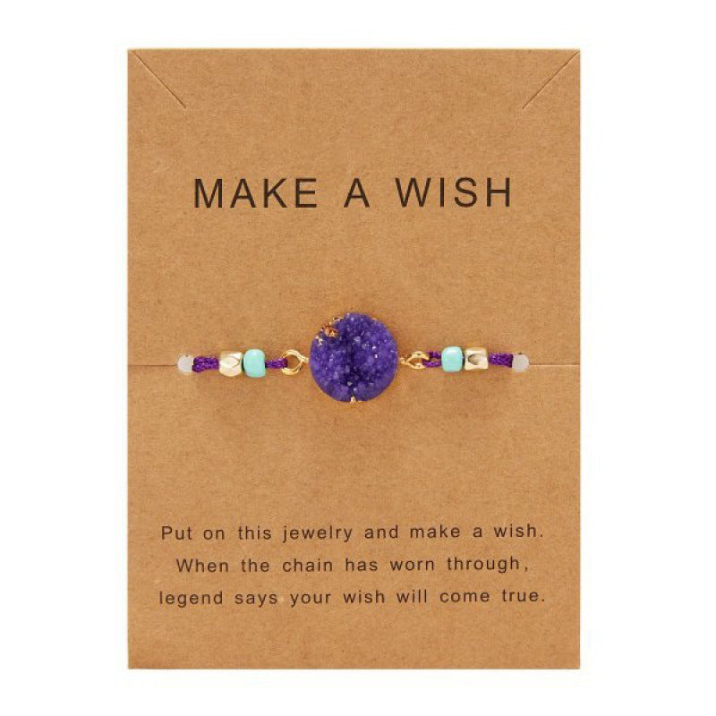 Simple Creative Resin Stone Woven Bracelet Jewelry