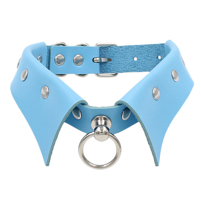 Fashion Gothic Punk PU Leather Choker Necklace for Women