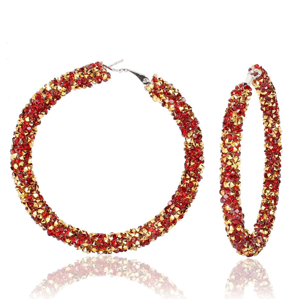 Fashionable Rhinestone Alloy Statement Earrings