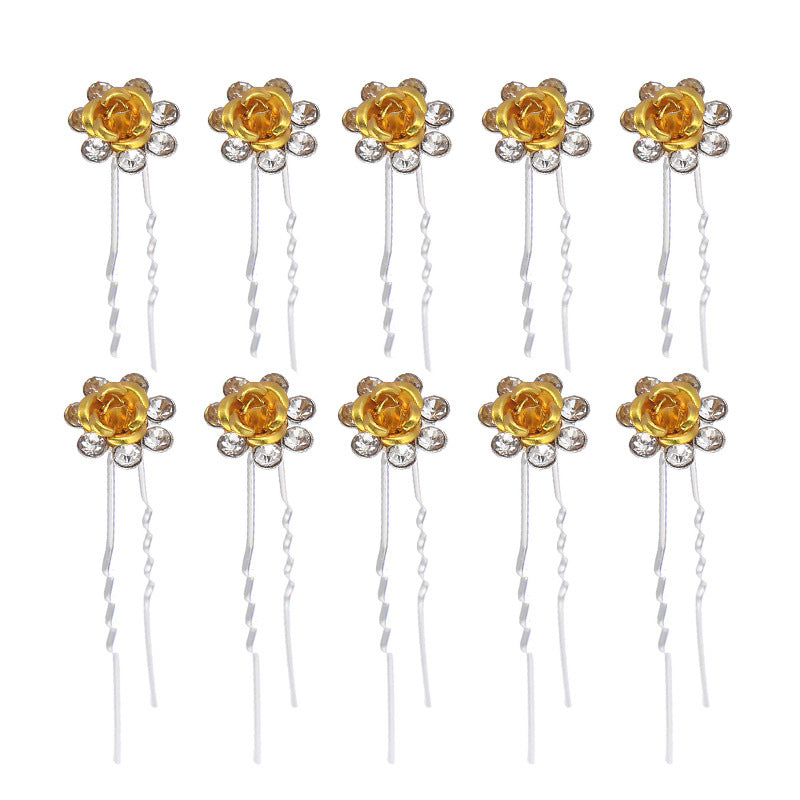 Simple Leaf Metal Pearl Bridal Hair Accessories Set