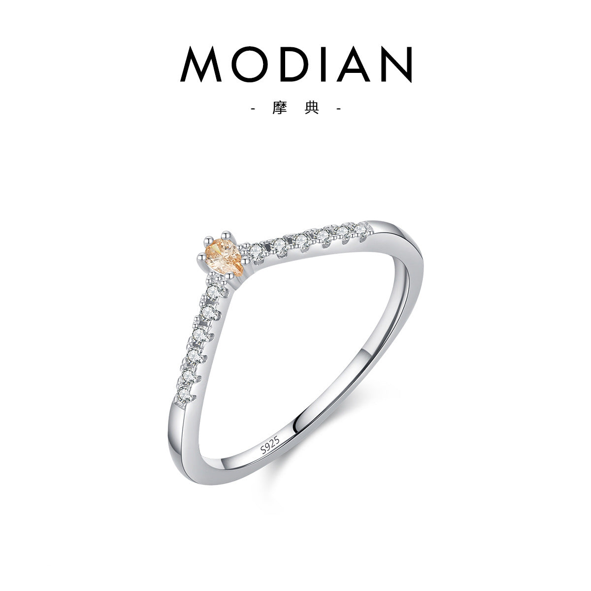 Minimalist Sterling Silver Zircon Stacking Ring for Women