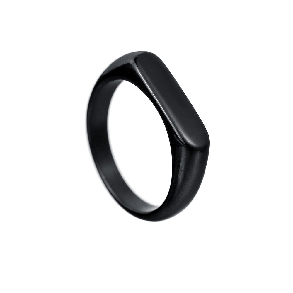 Fashion Geometric Titanium Steel Minimalist Rings