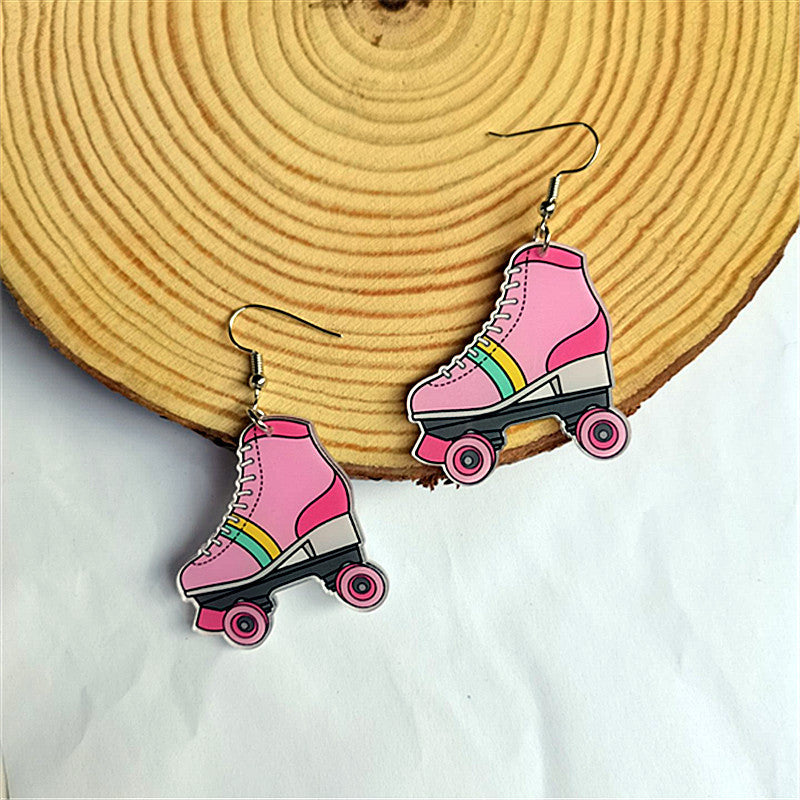 Retro Arcade Acrylic Drop Earrings for Women