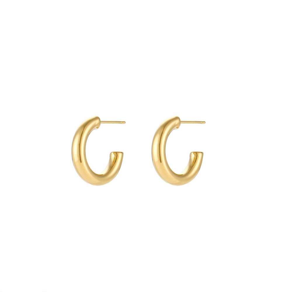 Fashion Large Hoop Earrings Hollow Stainless Steel Statement Earrings