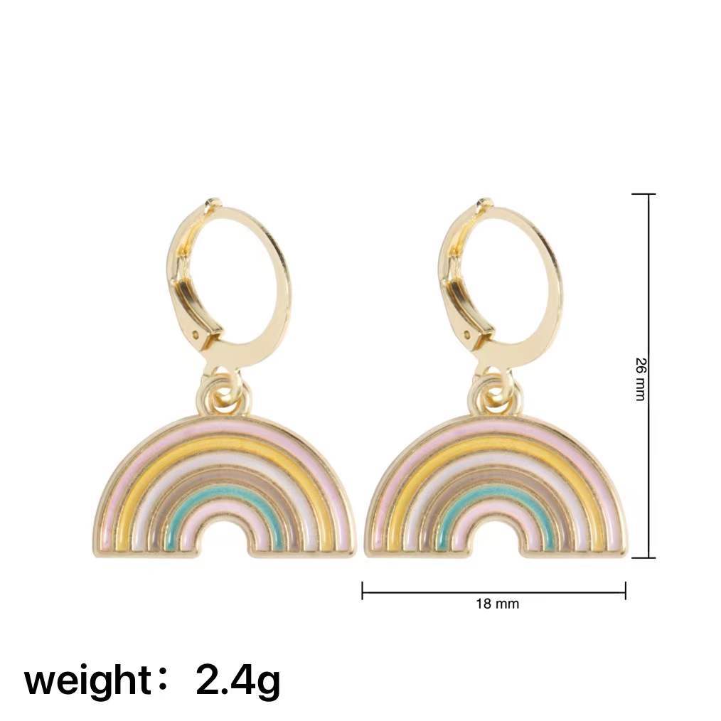 Creative Butterfly Flower Smiley Face Leaf Drop Earrings
