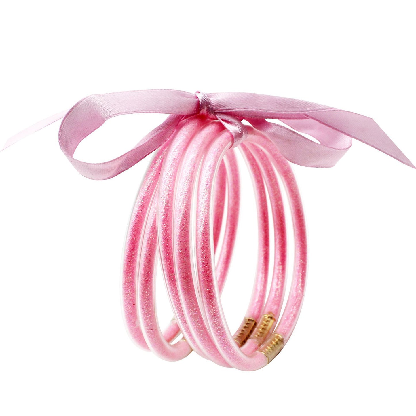Fashion Multi-Layer Silicone Ribbon Glitter Women's Bangle Bracelet