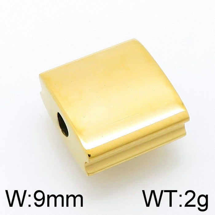 Geometric Stainless Steel Electroplated Gold DIY Jewelry Making Accessories for Bracelets and Beading